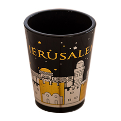 Jerusalem of Gold (Black) Shot Glass