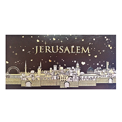 Jerusalem In Gold Foil Magnet