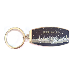 Jerusalem Gold Foil Key Chain