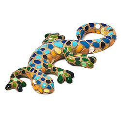 Colorful Lizard Mosaic figurine