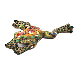 Colorful Frog Mosaic figurine