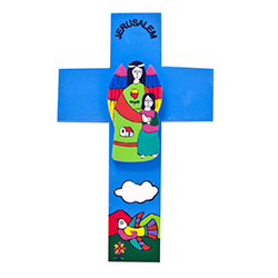 Jesus Christ Guardian Angel Wooden Cross