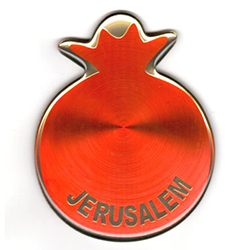 Jerusalem Red Pomegranate Shiny Magnet