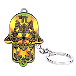 The Yellow Hamsa Shiny Key chain