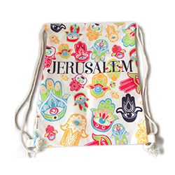 Jerusalem Hamsa Drawstring Backpack