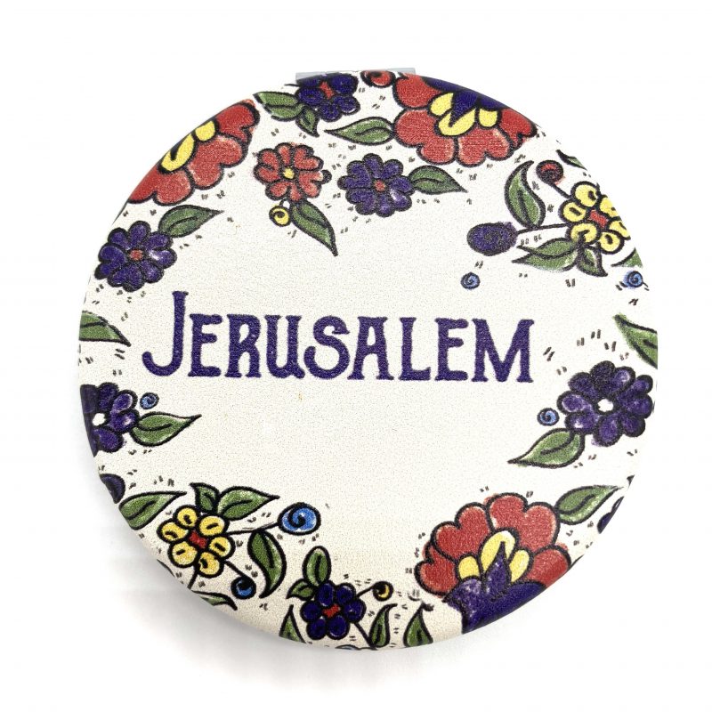 Compact mirror- Jerusalem Flowers