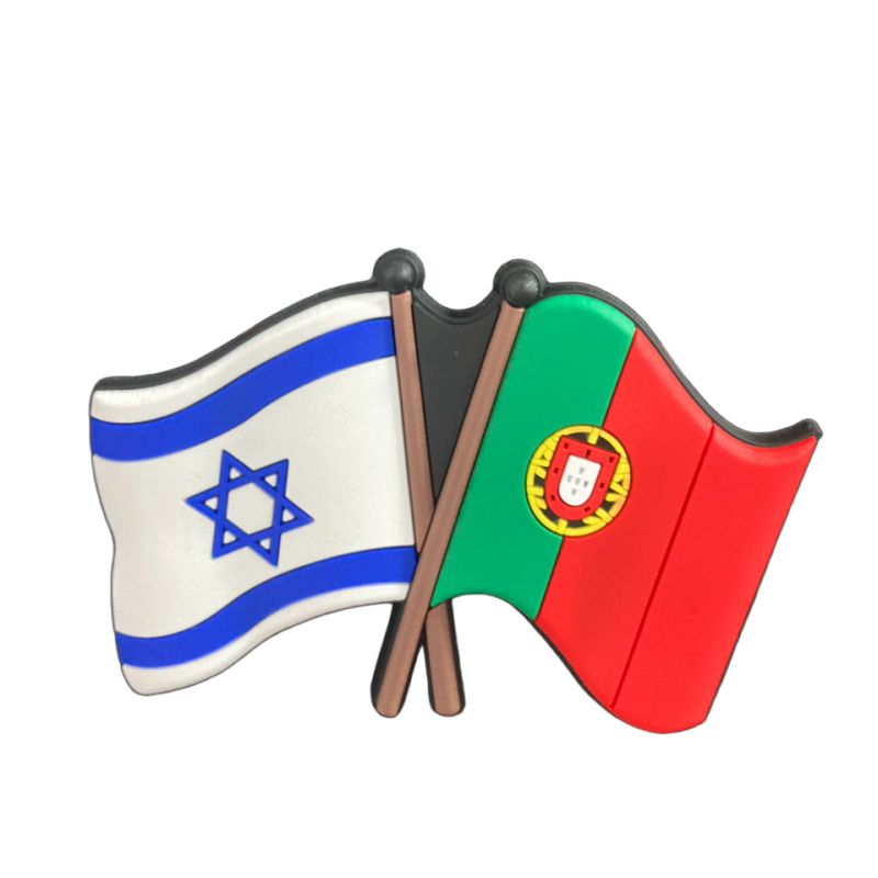 3D Flags magnet Israel/Portugal